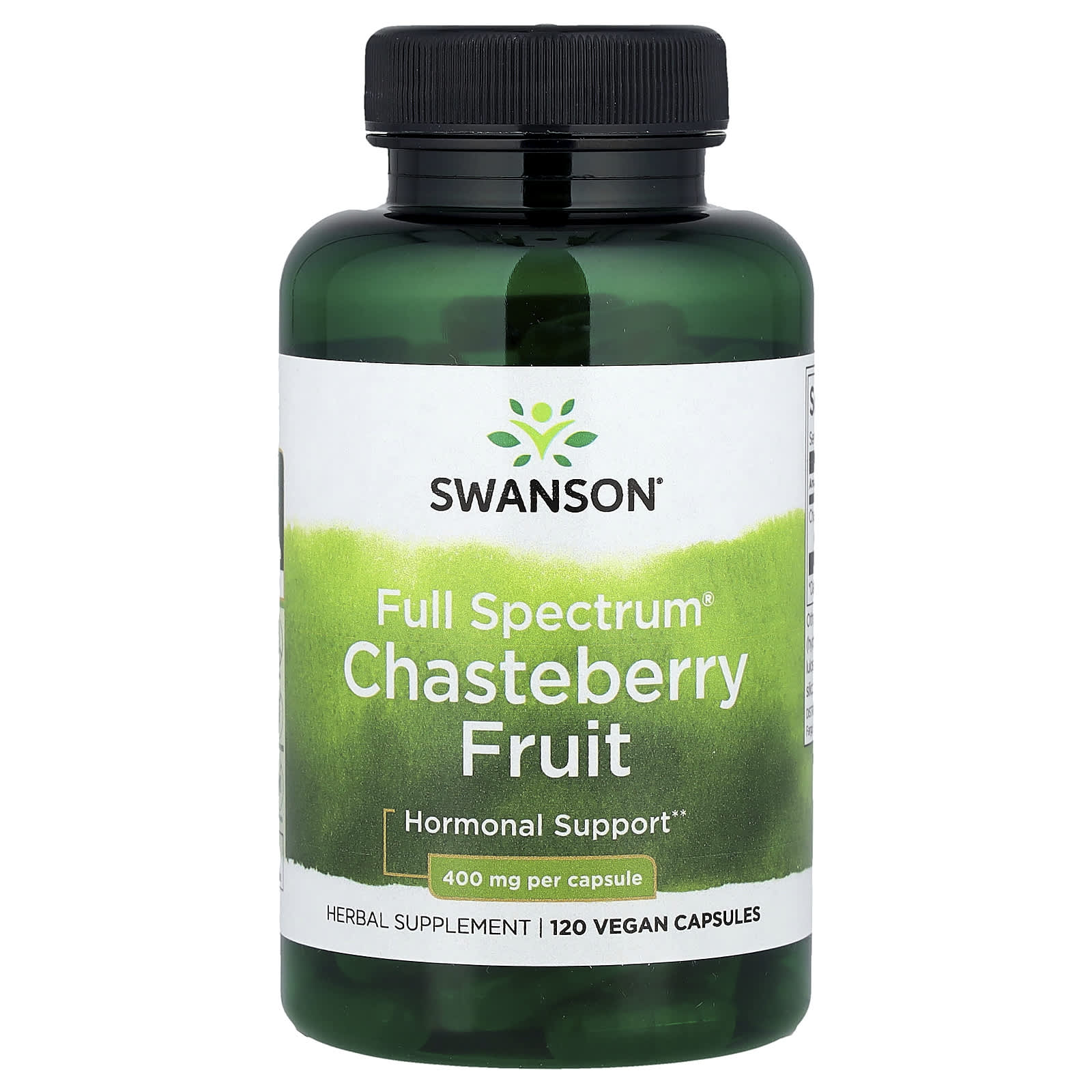Swanson, Full Spectrum® Chasteberry Fruit, 400 mg, 120 Vegan Capsules - Image 1