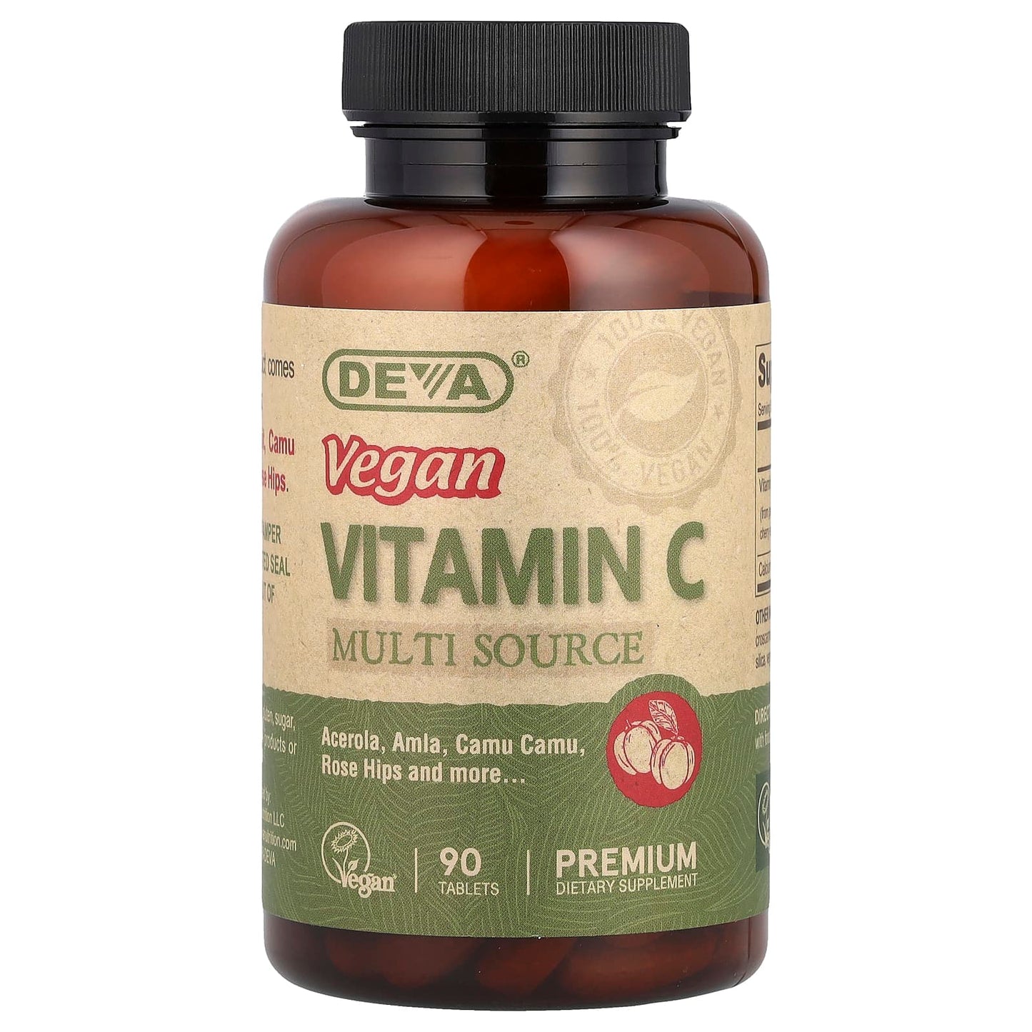 Deva Vegan Vitamin C Supplement | 90 Tablets | Non-GMO - Image 1