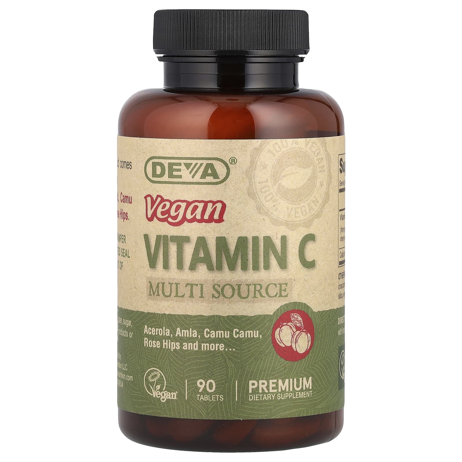 Deva Vegan Vitamin C Supplement | 90 Tablets | Non-GMO - Image 1