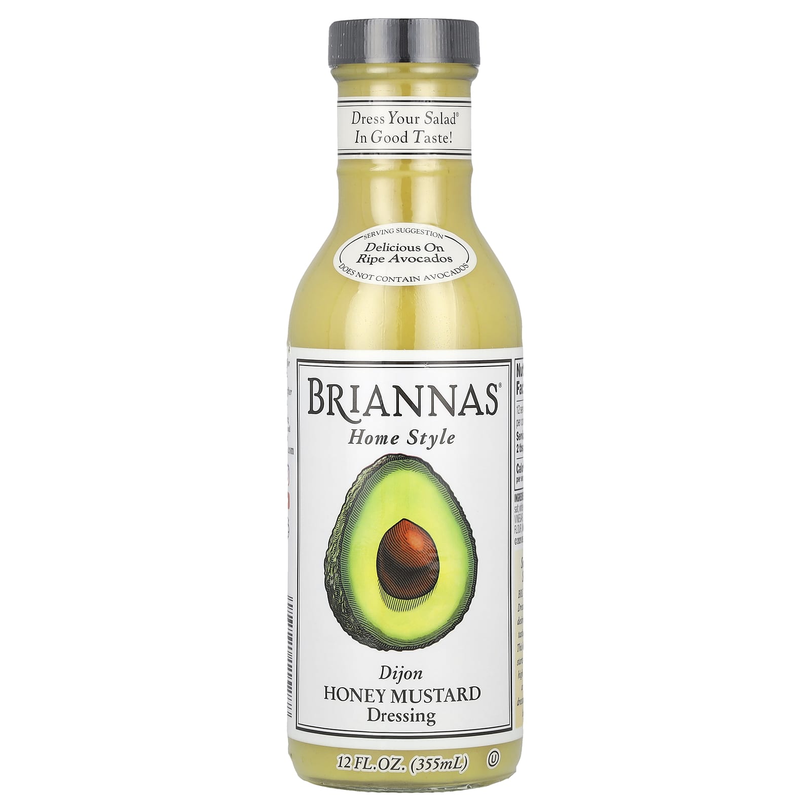 Dijon Honey Mustard Salad Dressing by Briannas, 12 fl oz - Image 1