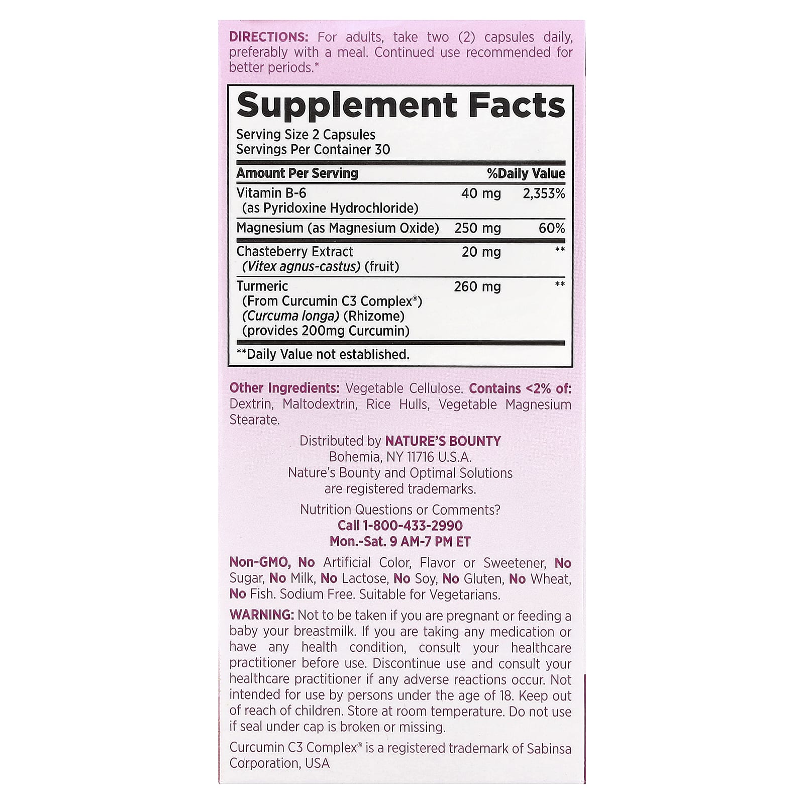 Nature's Bounty, Optimal Solutions®, Advanced PMS Relief, 60 Capsules - Image 2