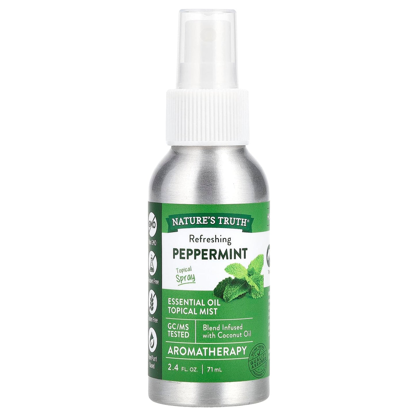 Nature's Truth, Essential Oil Topical Mist, Refreshing Peppermint, 2.4 fl oz (71 ml) - Image 1