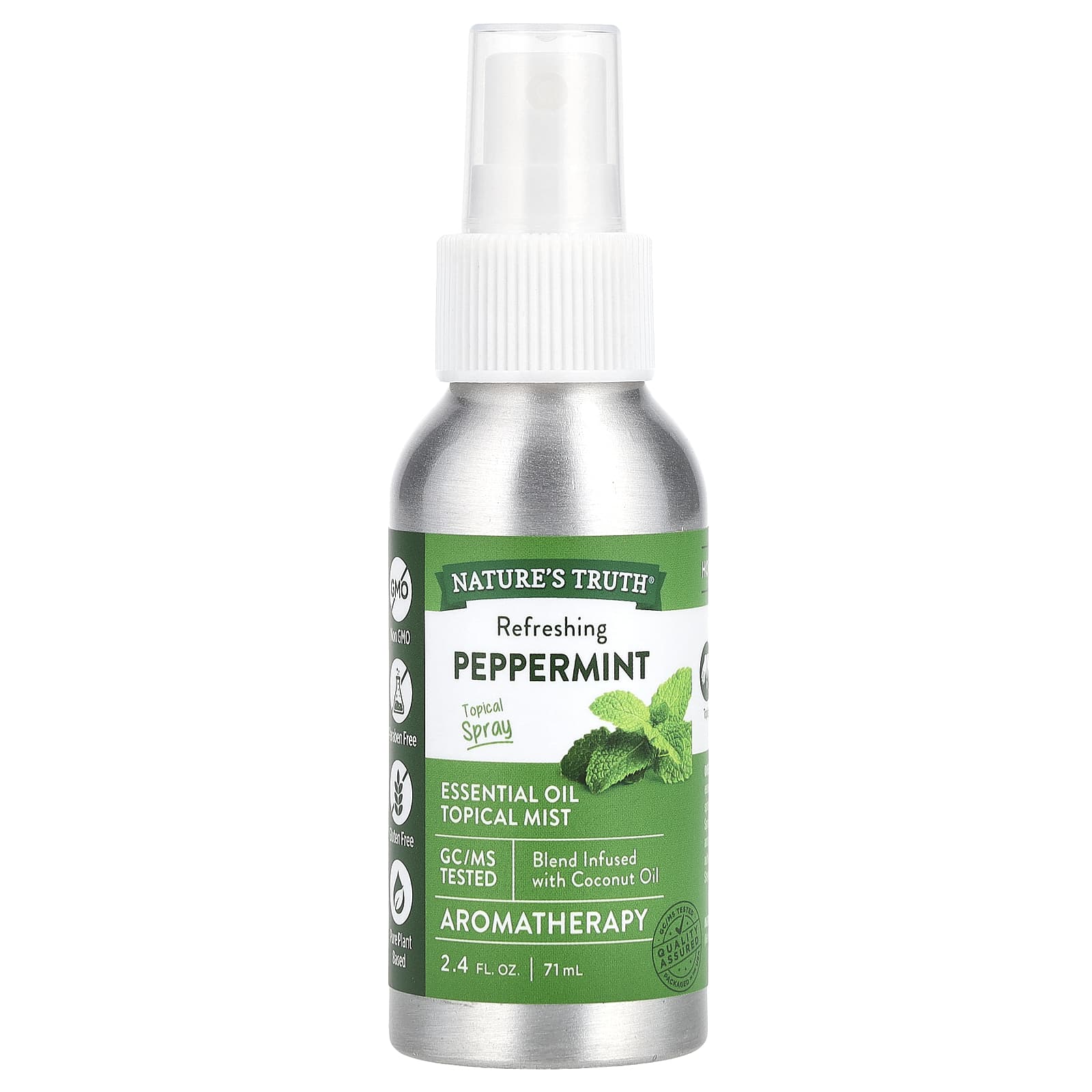 Nature's Truth, Essential Oil Topical Mist, Refreshing Peppermint, 2.4 fl oz (71 ml) - Image 1