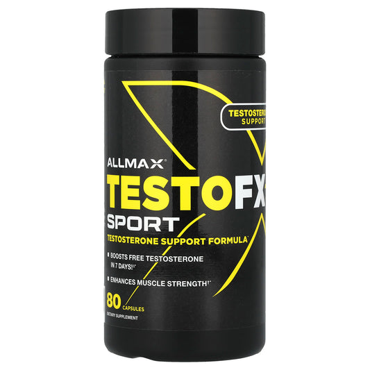 Boost Testosterone with ALLMAX TestoFX Sport, 80 Capsules - Image 1