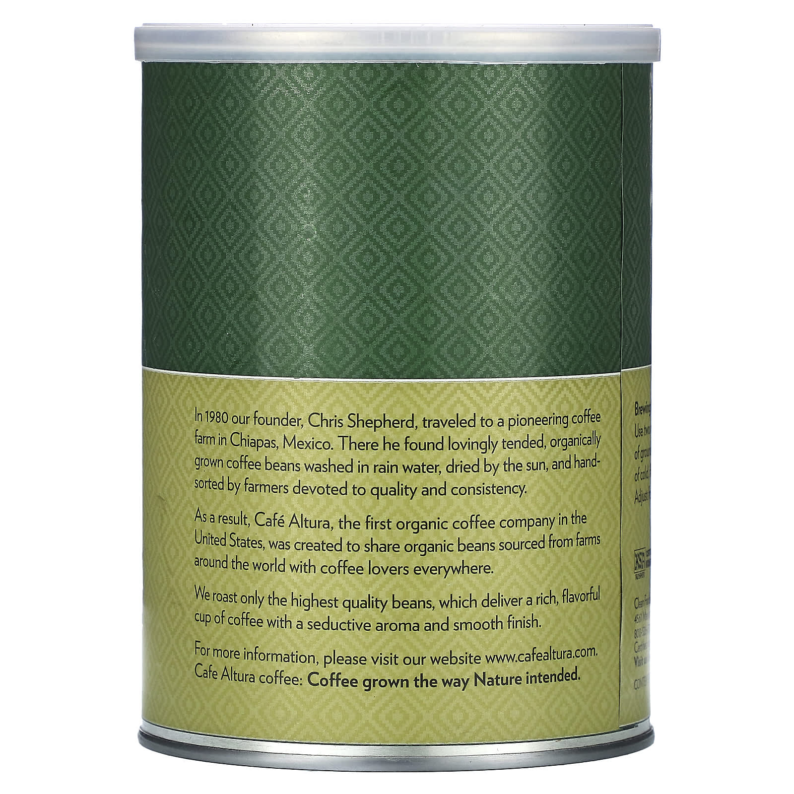 Dark Roast Organic Coffee by Cafe Altura, USDA Organic, 12 oz - Image 2