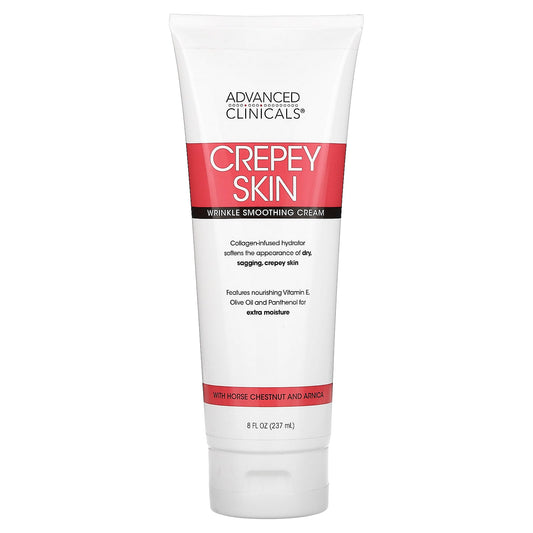 Crepey Skin Wrinkle Smoothing Cream by Advanced Clinicals, 8 fl oz - Image 1