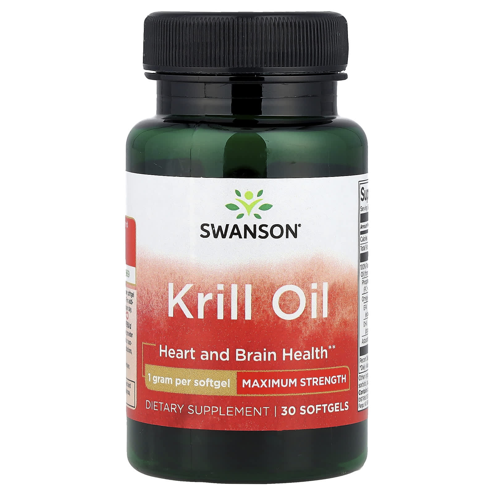Swanson, Krill Oil, Maximum Strength, 30 Softgels - Image 1