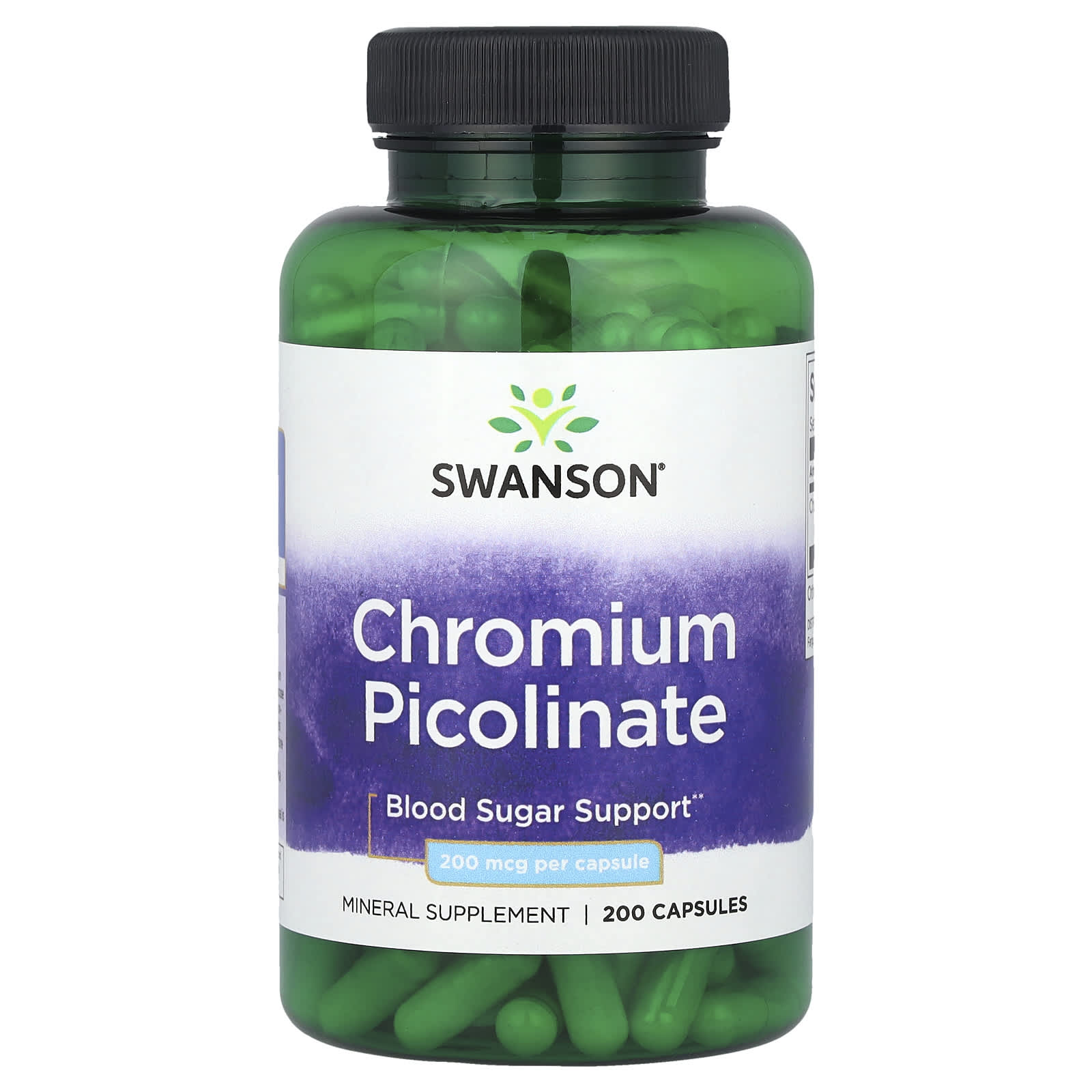 Swanson, Chromium Picolinate, 200 mcg, 200 Capsules - Image 1