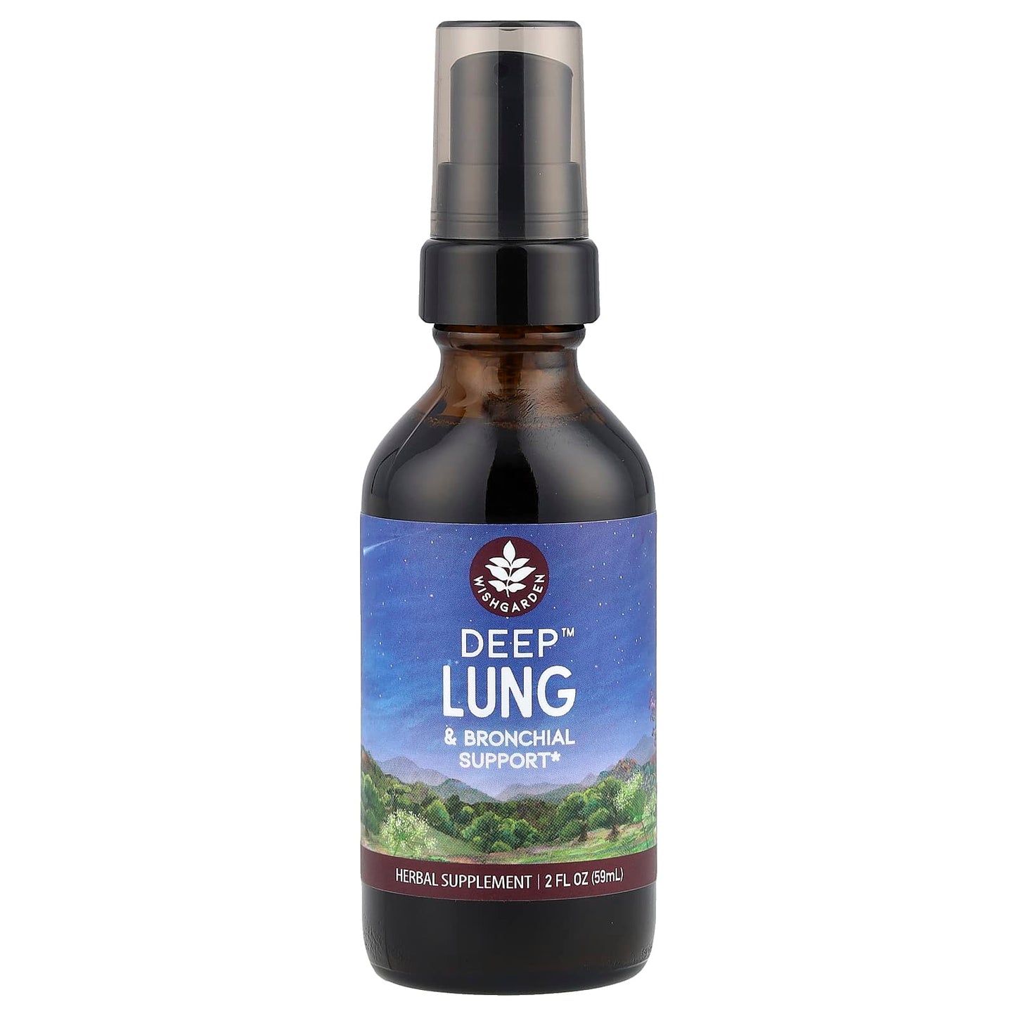 WishGarden Herbs, Deep Lung™ & Bronchial Support, 2 fl oz (59 ml) - Image 1