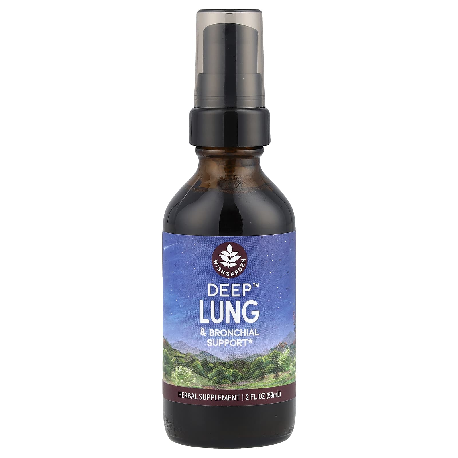 WishGarden Herbs, Deep Lung™ & Bronchial Support, 2 fl oz (59 ml) - Image 1