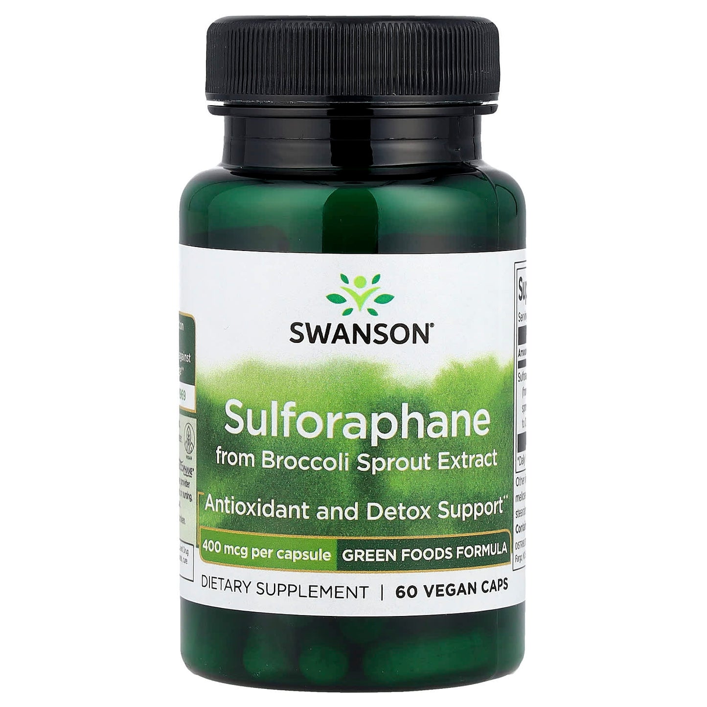 Swanson, Sulforaphane from Broccoli Sprout Extract, 400 mcg, 60 Vegan Caps - Image 1