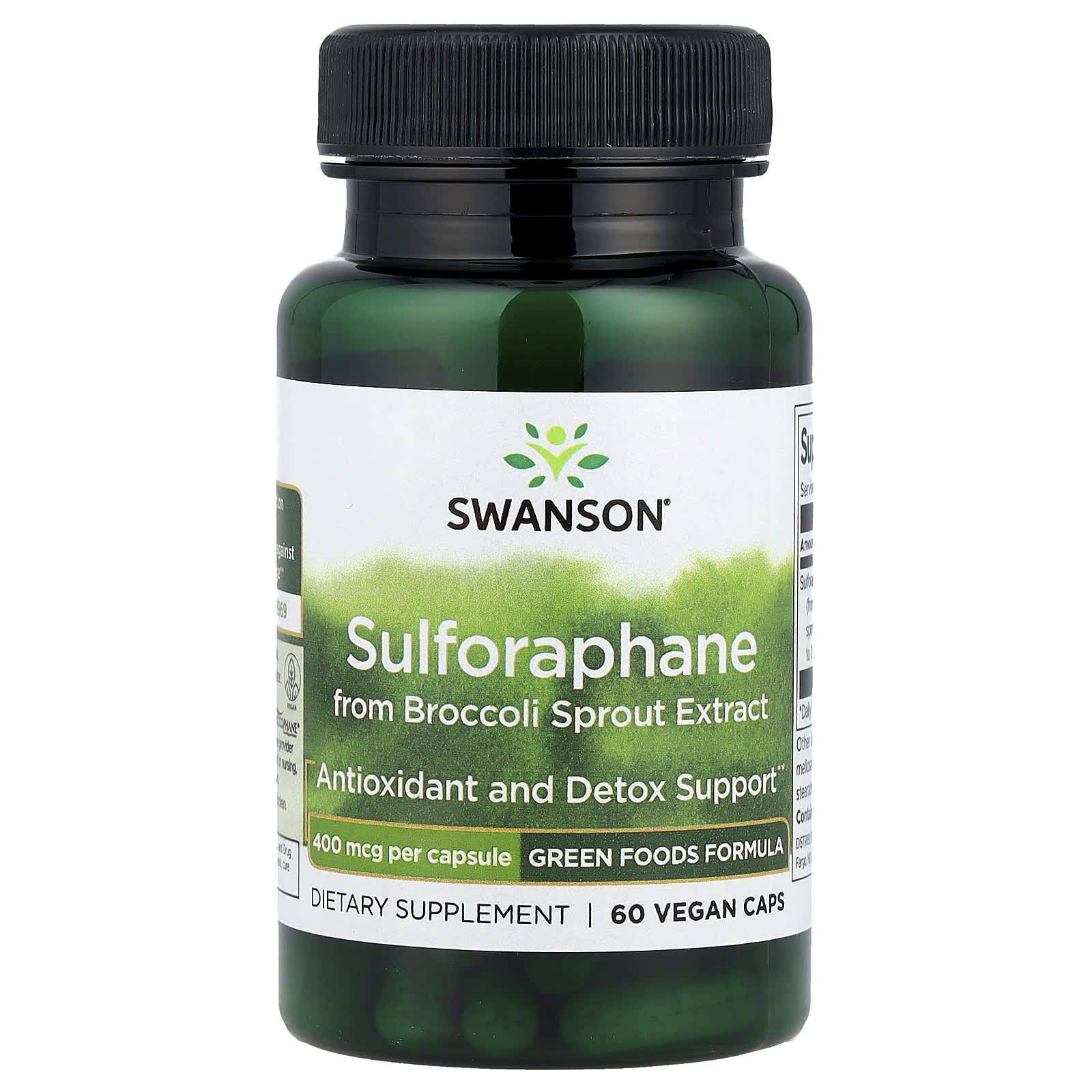 Swanson, Sulforaphane from Broccoli Sprout Extract, 400 mcg, 60 Vegan Caps - Image 1