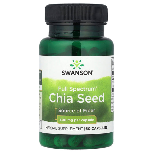 Swanson, Full Spectrum® Chia Seed, 400 mg, 60 Capsules - Image 1