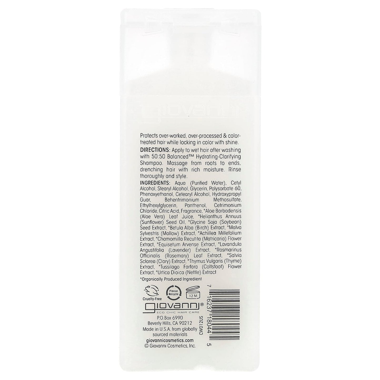 Giovanni 50:50 Balanced Hydrating Conditioner for Dry Hair, 2 fl oz - Image 2