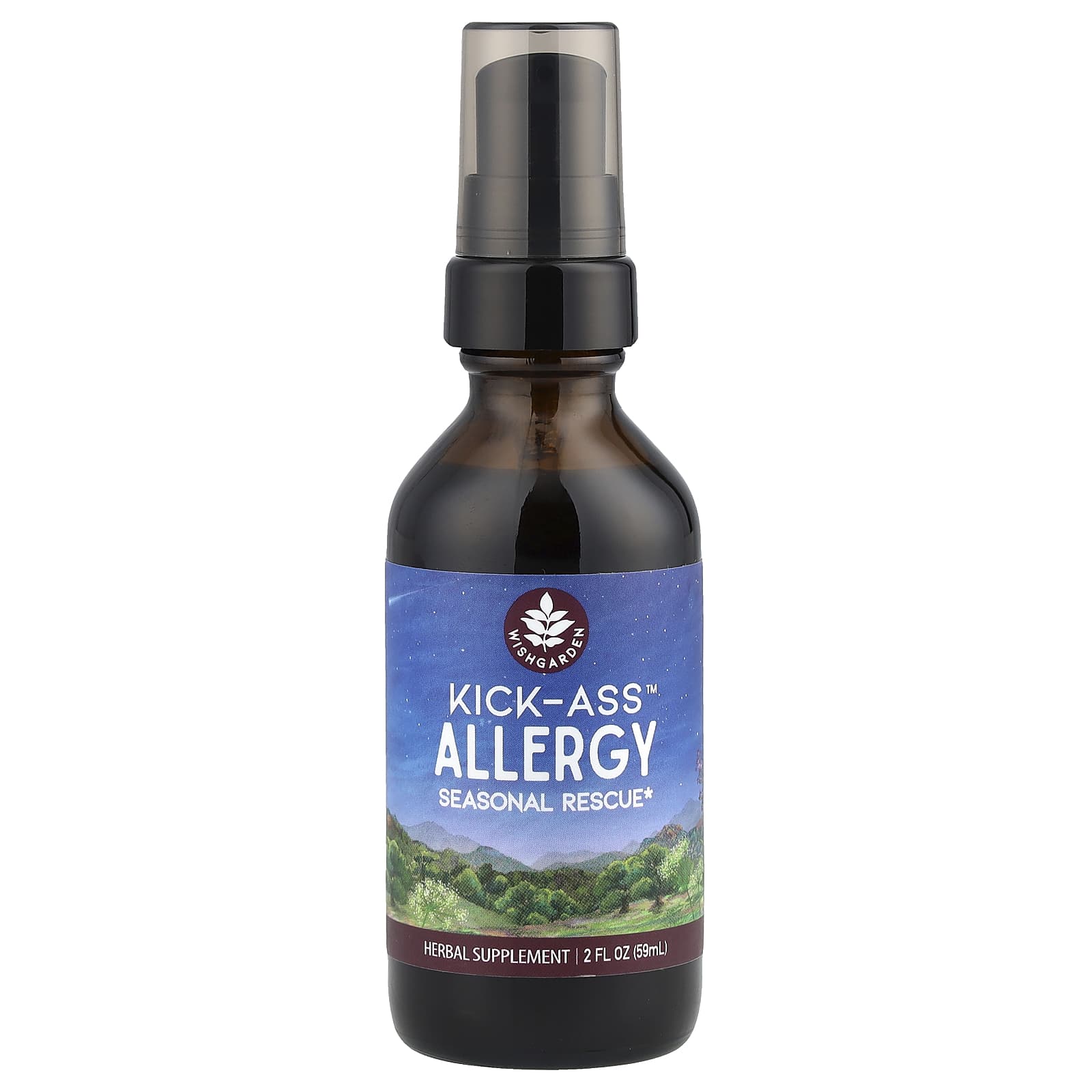 WishGarden Herbs, Kick-Ass™ Allergy, Seasonal Rescue, 2 fl oz (59 ml) - Image 1