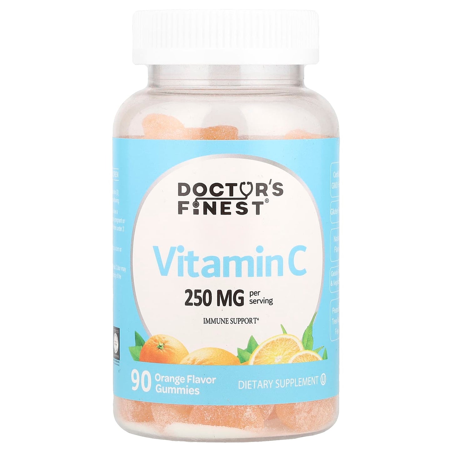 Doctor's Finest Vitamin C Gummies for Immune Support - 90 Gummies Per Bottle - Image 1