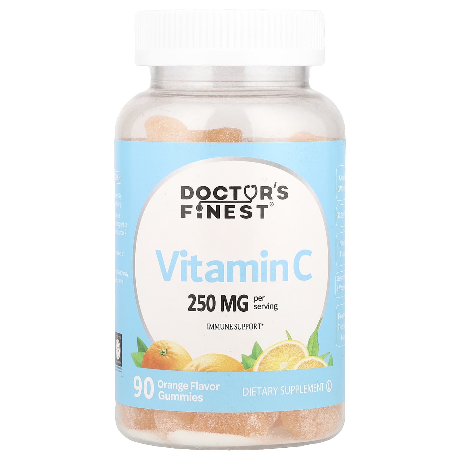 Doctor's Finest Vitamin C Gummies for Immune Support - 90 Gummies Per Bottle - Image 1