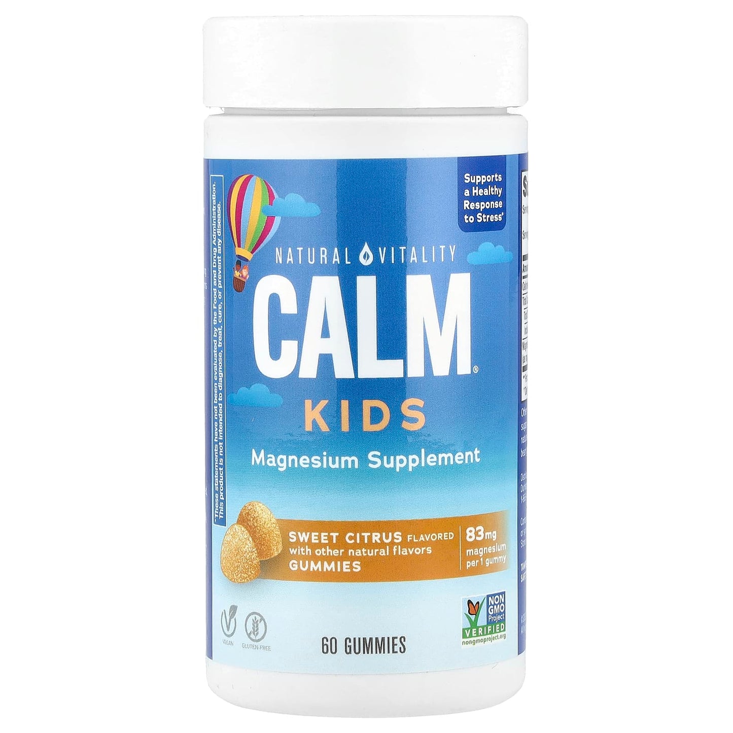 Natural Vitality, CALM® Kids Gummies, Sweet Citrus, 83 mg, 60 Gummies - Image 1