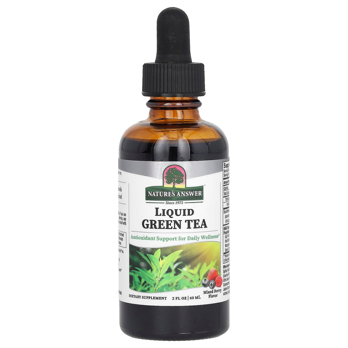 Nature's Answer, Liquid Green Tea, Mixed Berry, 2 fl oz (60 ml) - Image 1