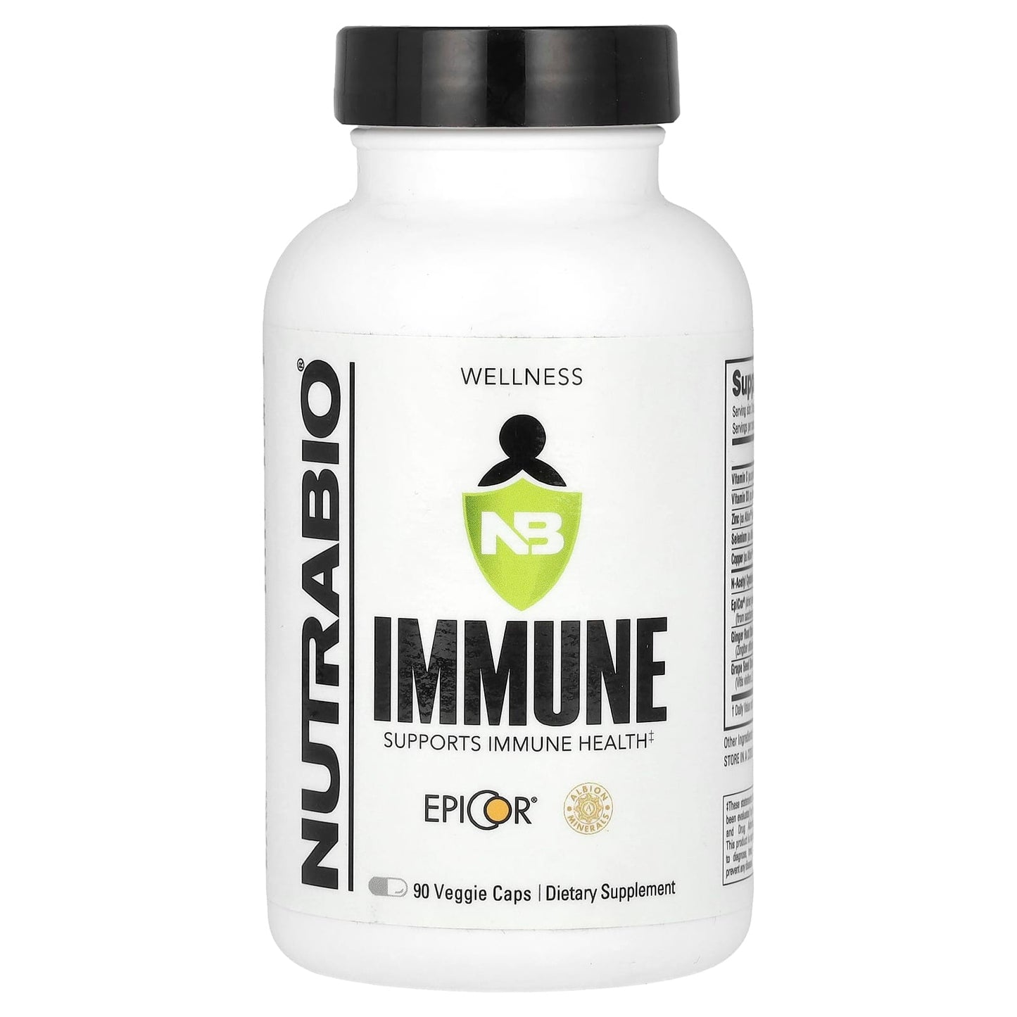 NutraBio, Immune, 90 Veggie Caps - Image 1