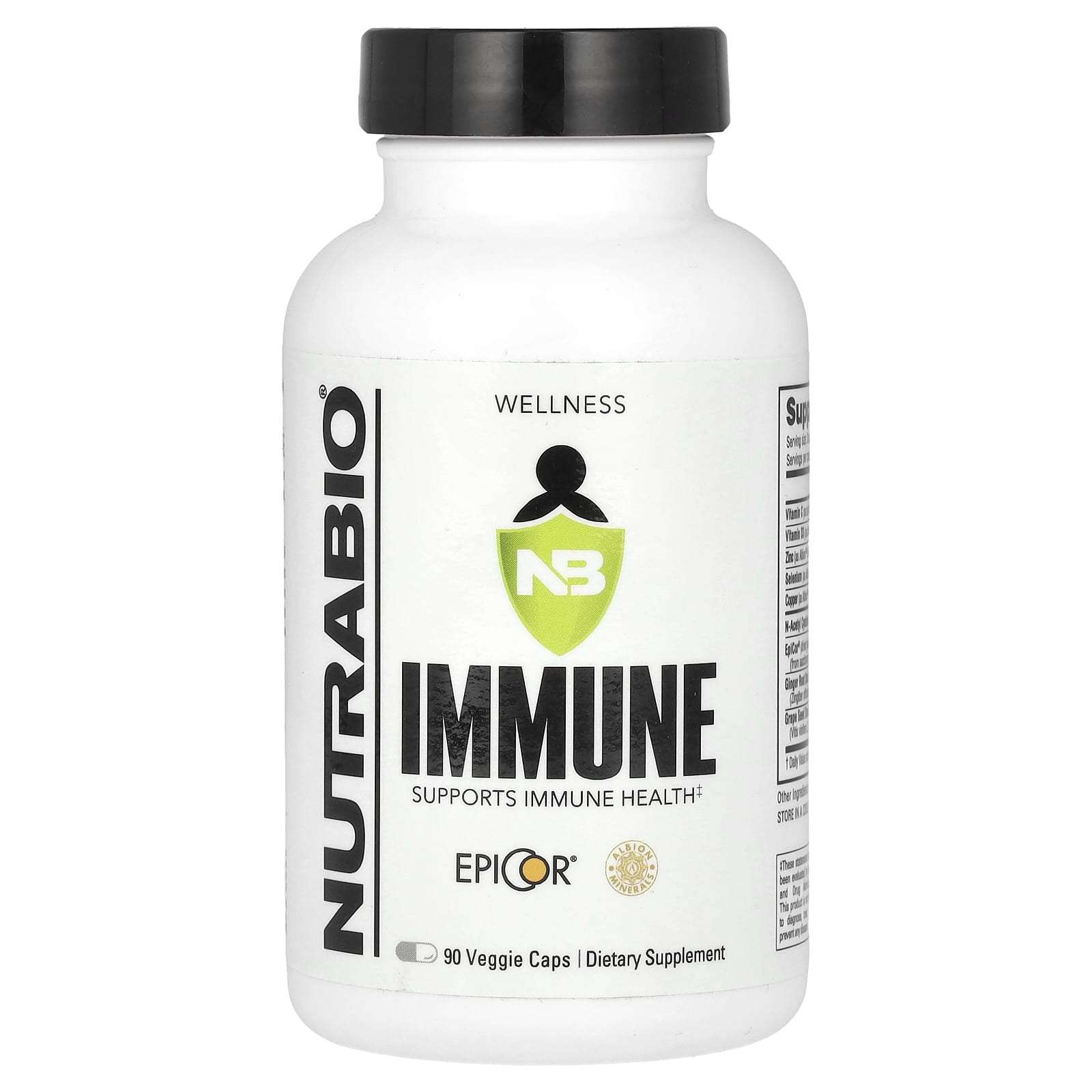 NutraBio, Immune, 90 Veggie Caps - Image 1