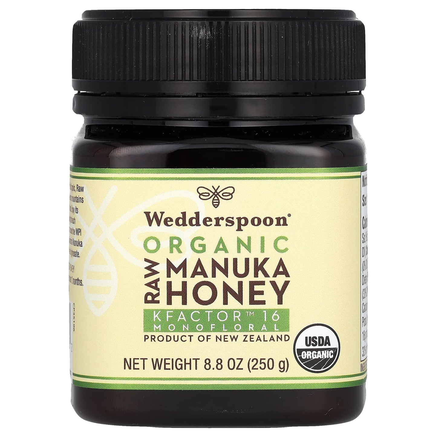 Wedderspoon, Organic Raw Manuka Honey, KFactor 16, 8.8 oz (250 g) - Image 1