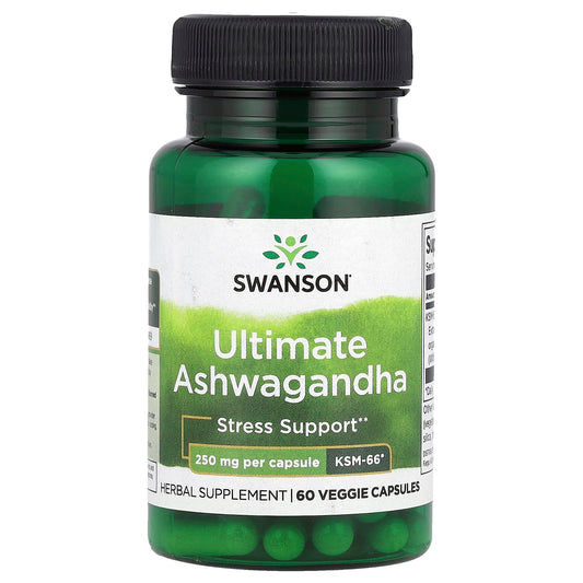Swanson, Ultimate Ashwagandha, 250 mg , 60 Veggie Capsules - Image 1