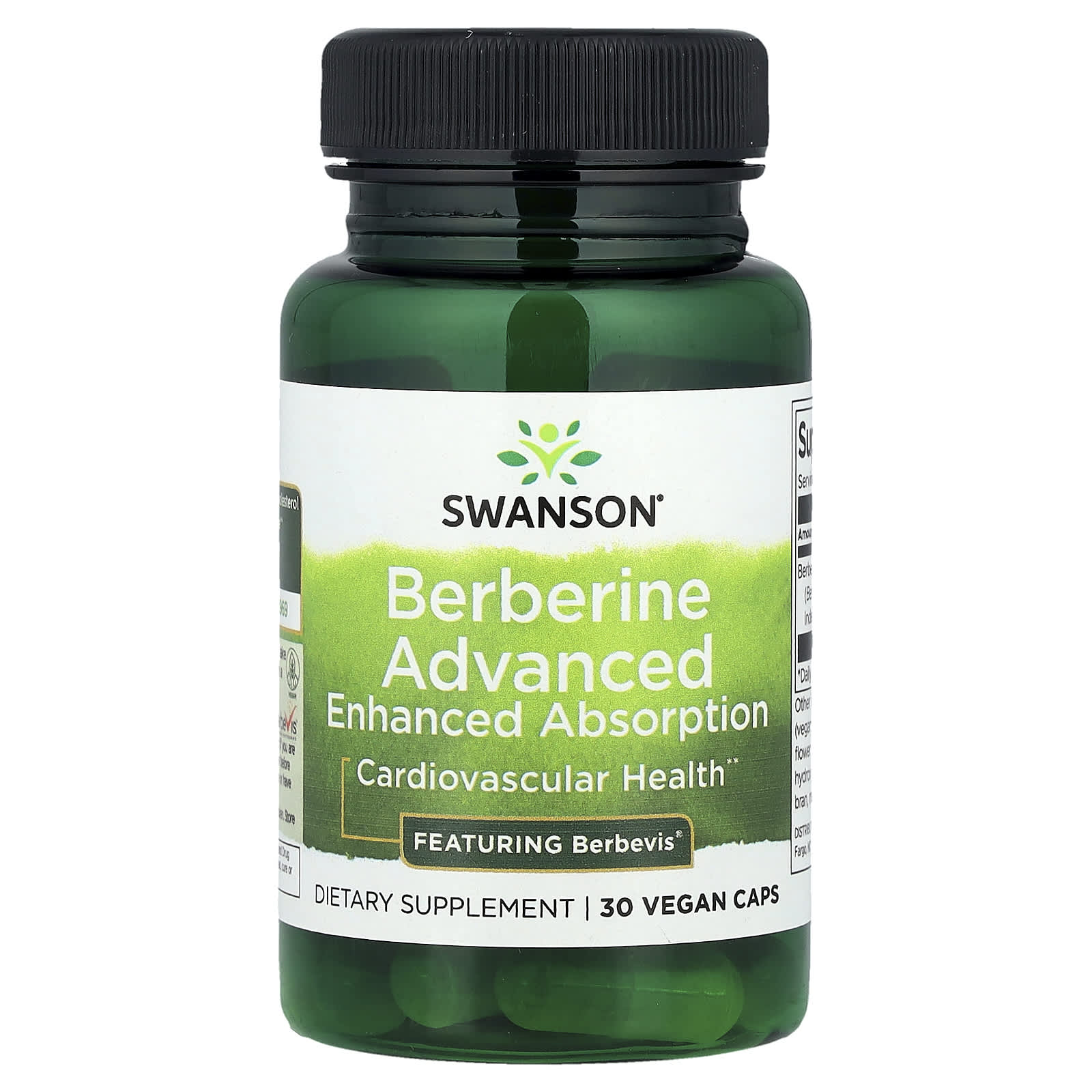 Swanson, Berberine Advanced Enhanced Absorption, 30 Vegan Caps (550 mg per Capsule) - Image 1