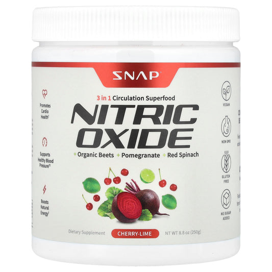 Snap Supplements, Nitric Oxide, Cherry-Lime, 8.8 oz (250 g) - Image 1