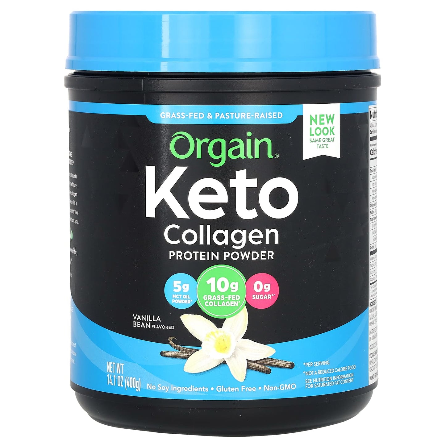 Orgain, Keto Collagen Protein Powder, Vanilla Bean, 14.1 oz (400 g) - Image 1