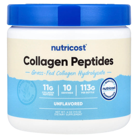 Nutricost, Grass-Fed Collagen Peptides, Unflavored, 4 oz (113 g) - Image 1