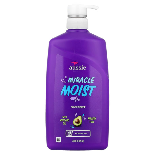 Aussie Miracle Moist Conditioner with Avocado Oil for All Hair Types - 26.2 fl oz - Image 1