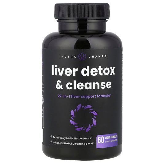 NutraChamps, Liver Detox & Cleanse, 60 Vegan Capsules - Image 1