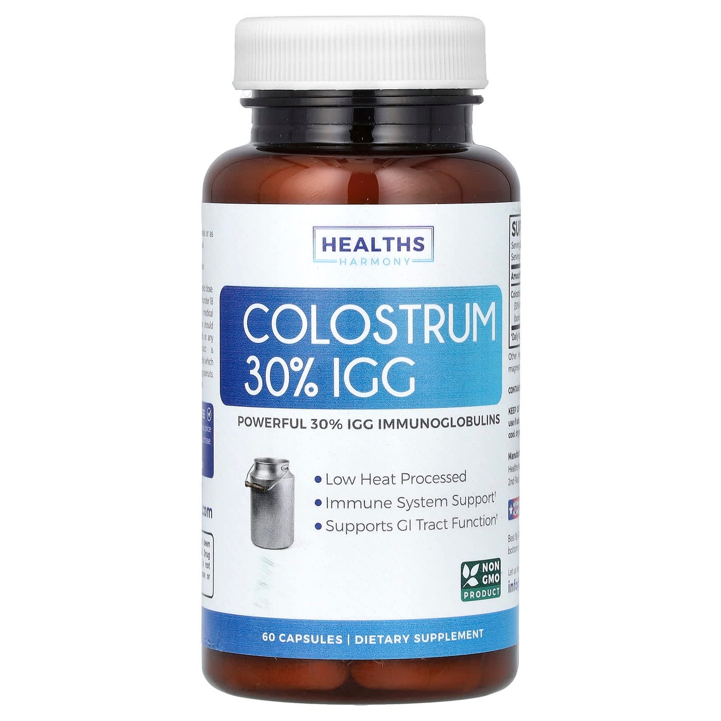 Bovine Colostrum Supplement 30% IGG - Immune System Support 60 Capsules - Image 1