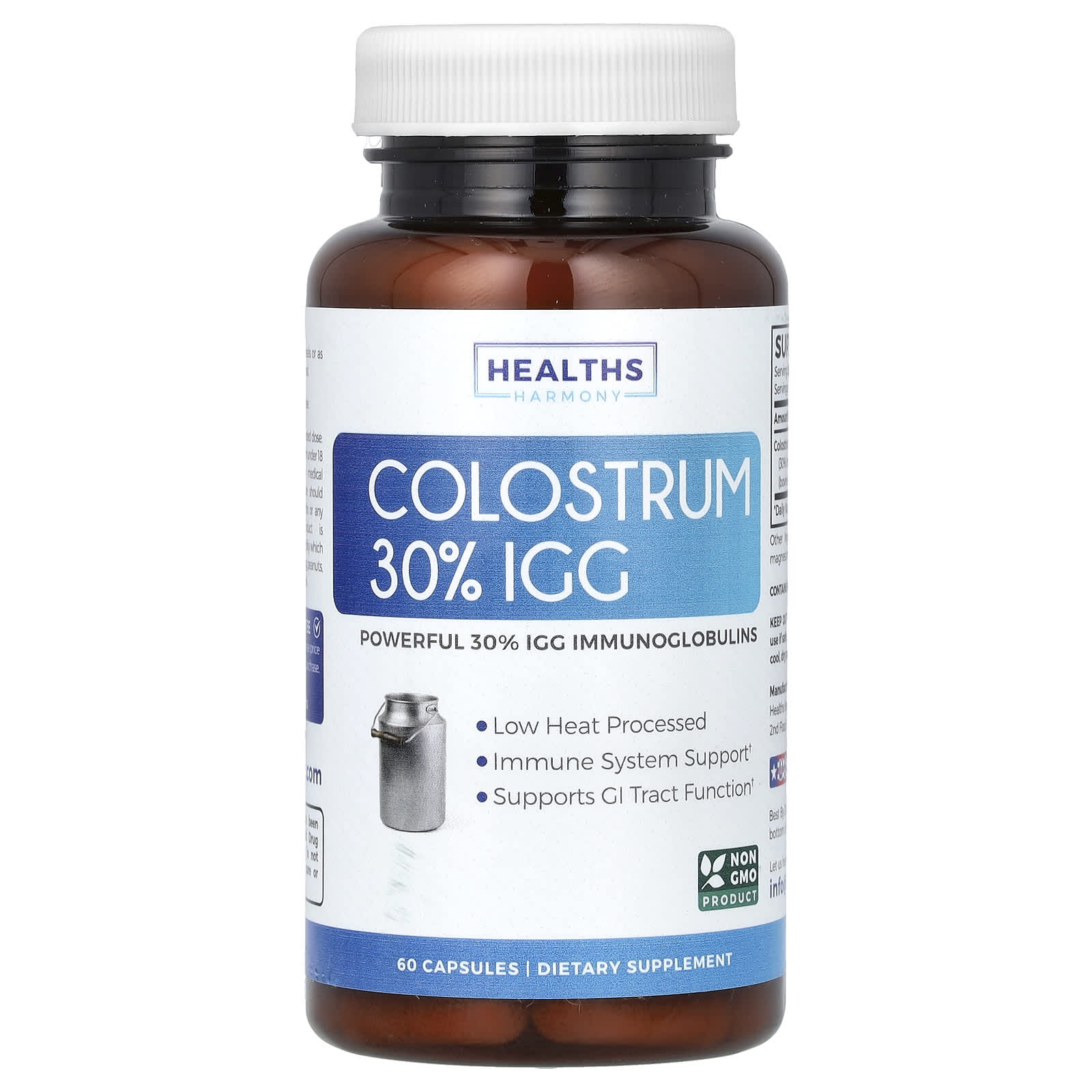 Bovine Colostrum Supplement 30% IGG - Immune System Support 60 Capsules - Image 1