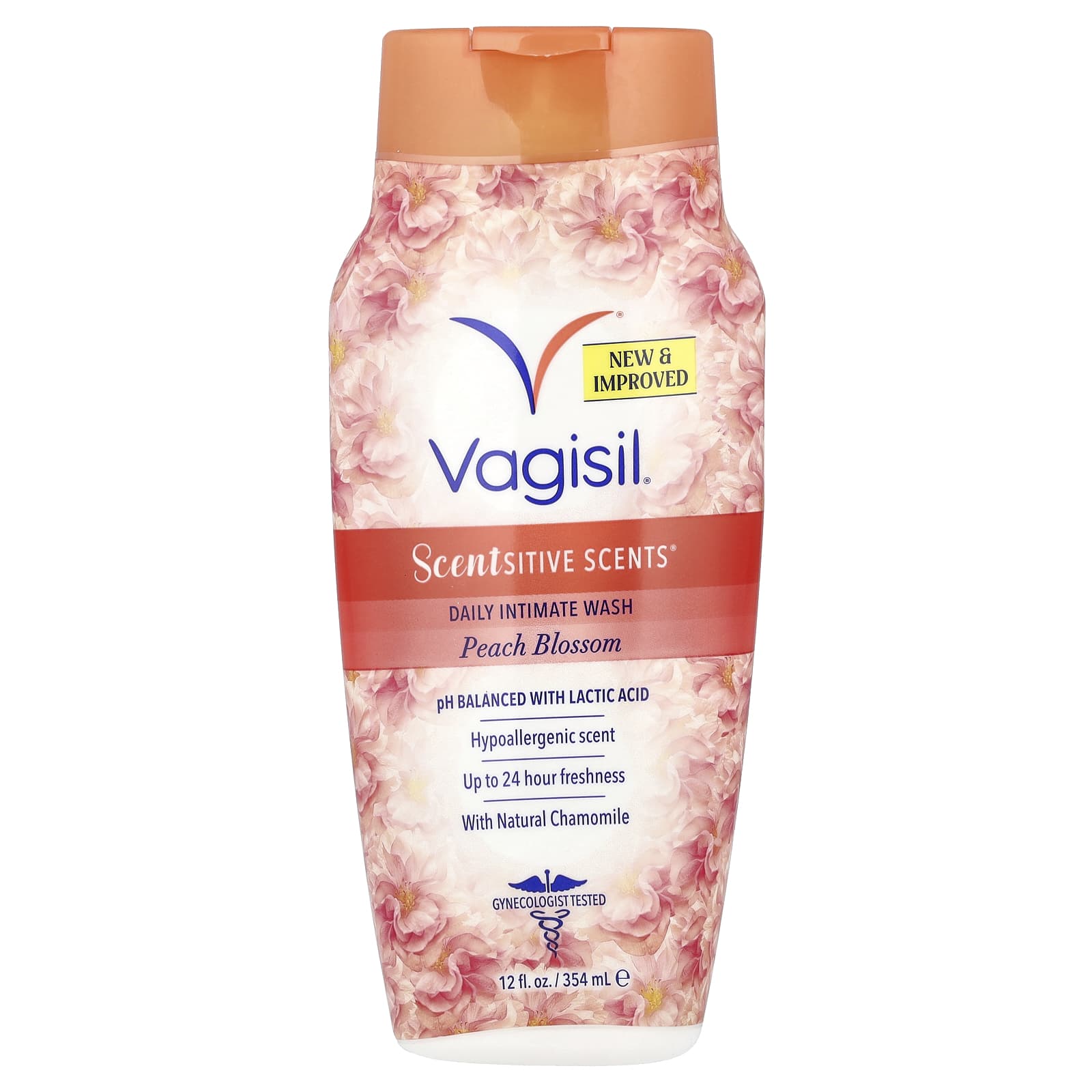 Vagisil, Scentsitive Scents®, Daily Intimate Wash, Peach Blossom, 12 fl oz (354 ml) - Image 1