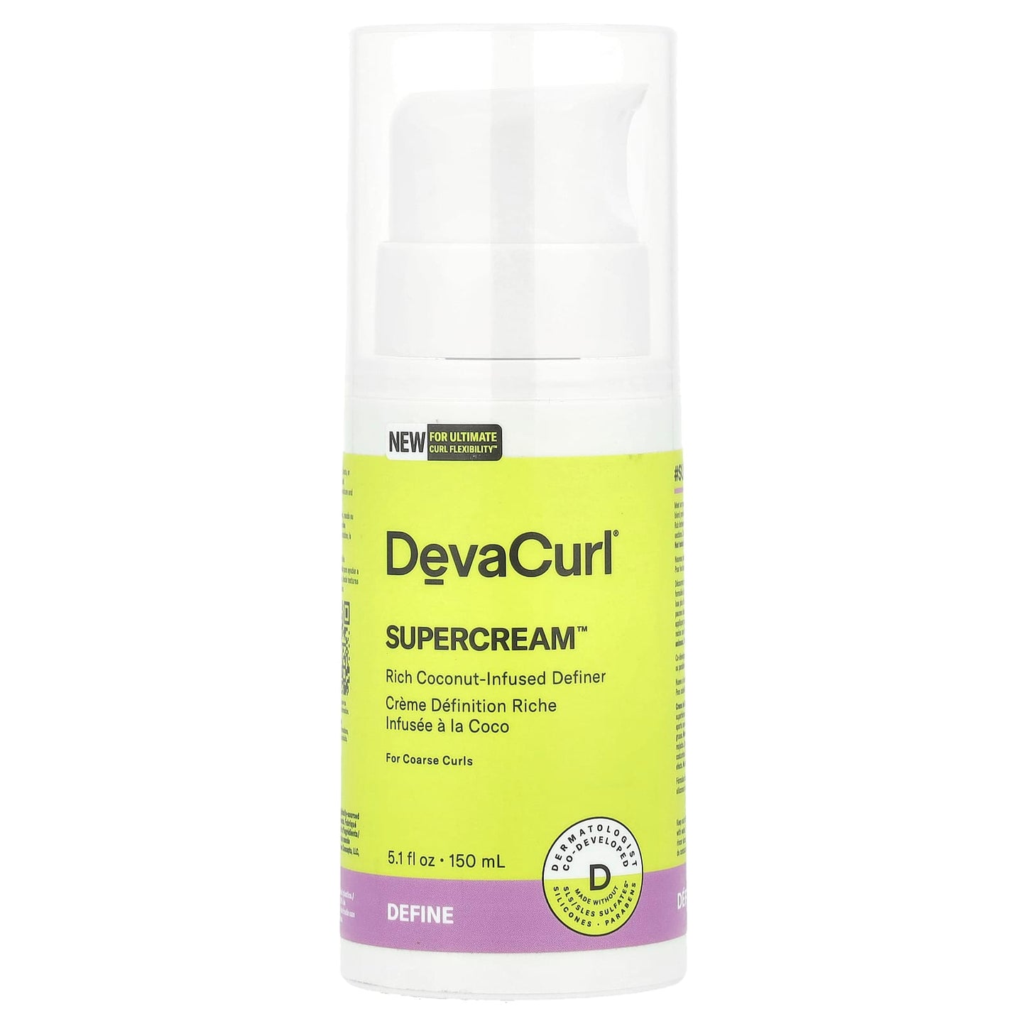 DevaCurl Supercream, Rich Coconut-Infused Definer for Coarse Curls, 5.1 fl oz - Image 1