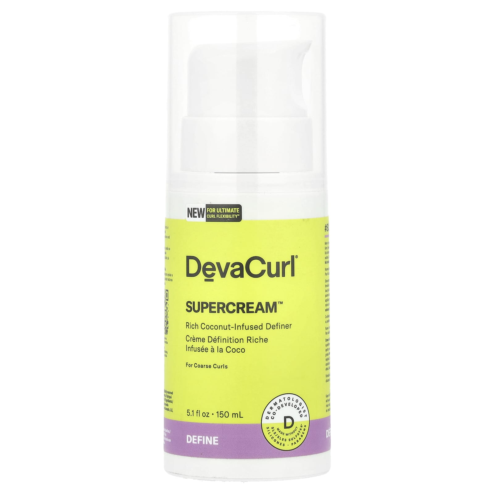 DevaCurl Supercream, Rich Coconut-Infused Definer for Coarse Curls, 5.1 fl oz - Image 1