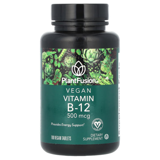 PlantFusion, Vegan Vitamin B-12, 500 mcg, 100 Vegan Tablets - Image 1