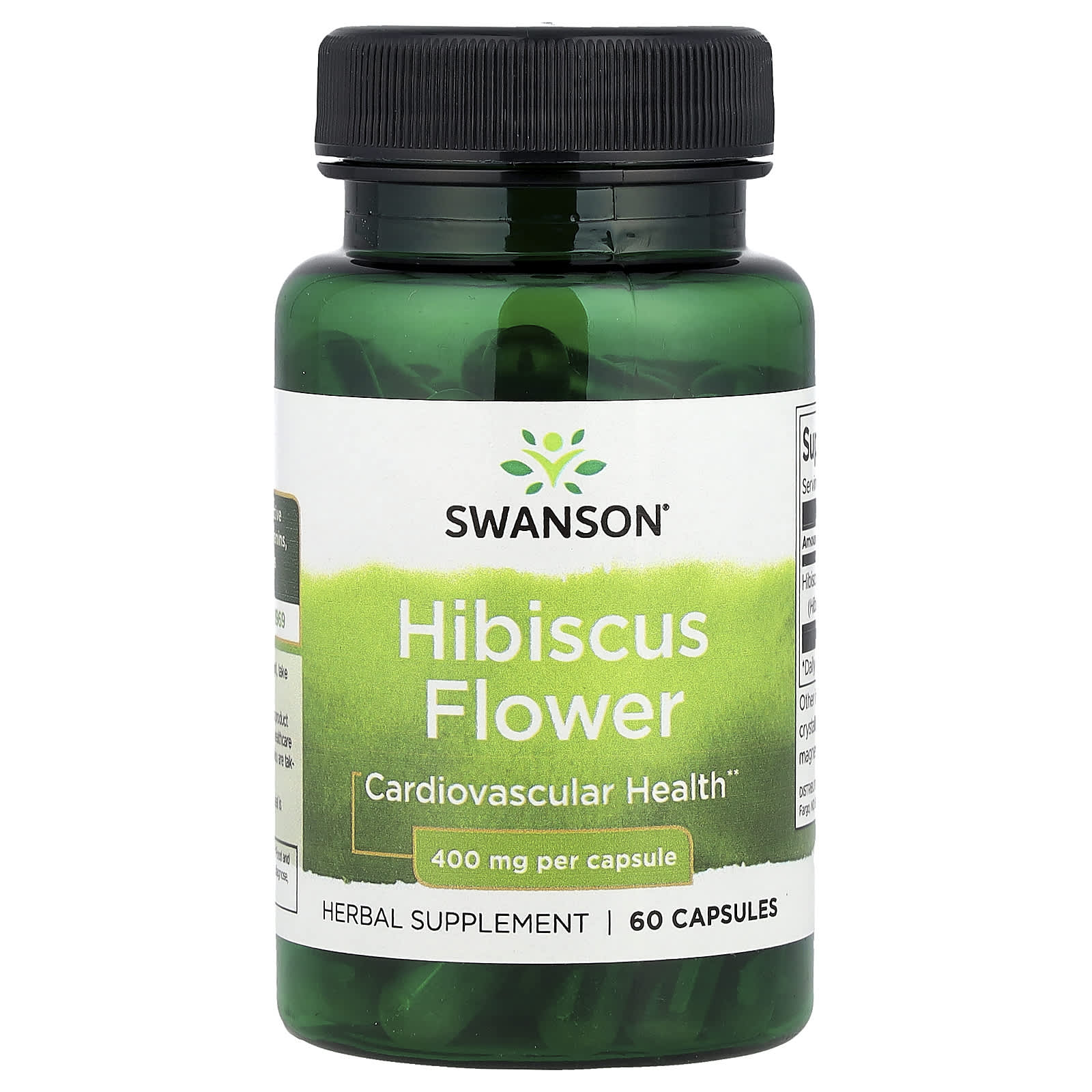 Swanson, Hibiscus Flower, 400 mg, 60 Capsules - Image 1