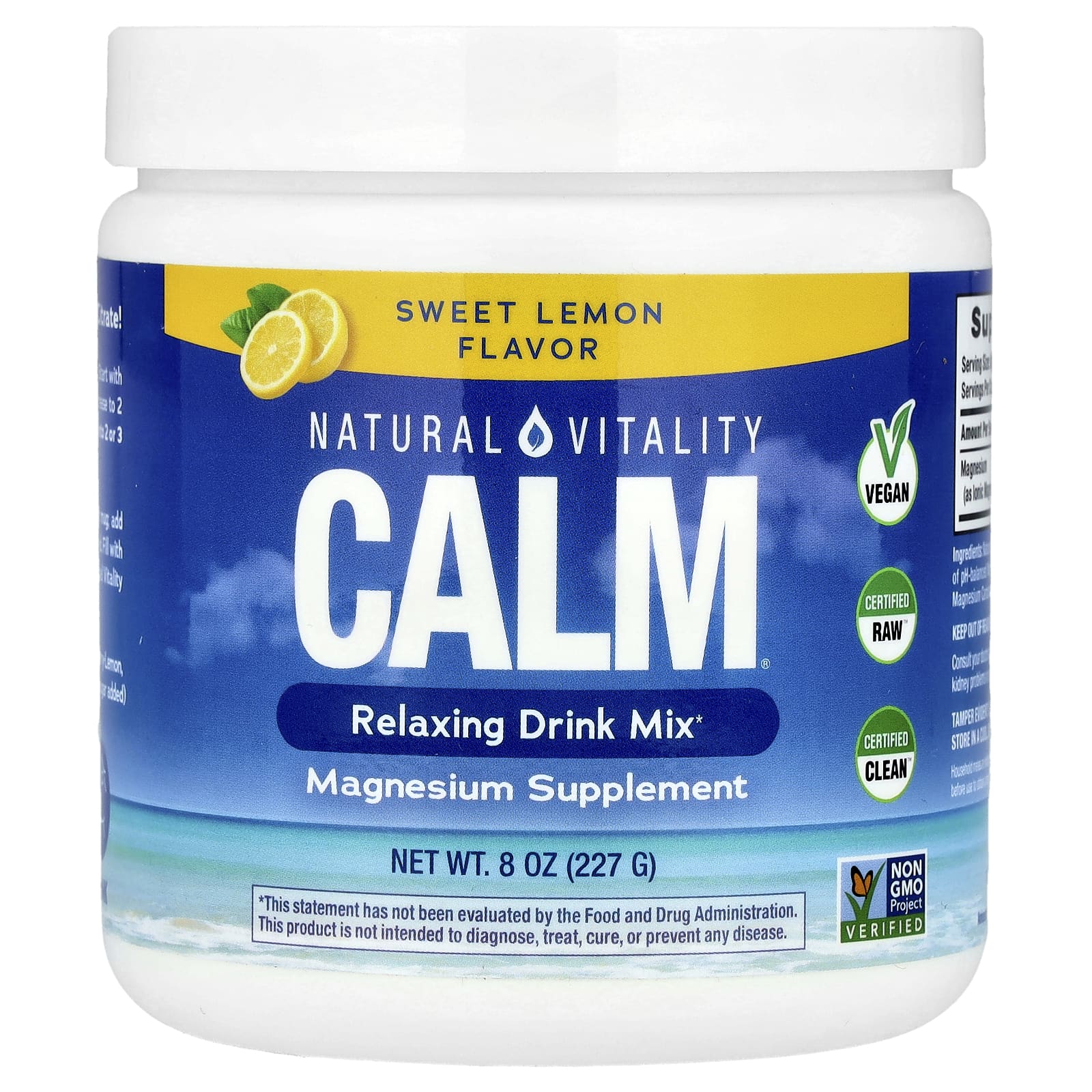 Natural Vitality, CALM®, Relaxing Drink Mix, Sweet Lemon, 8 oz (227 g) - Image 1