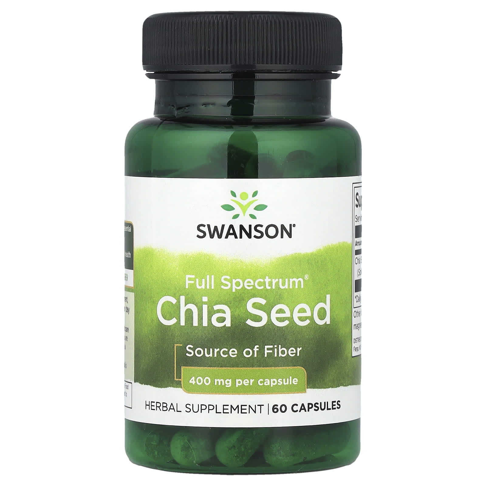 Swanson, Full Spectrum® Chia Seed, 400 mg, 60 Capsules - Image 1