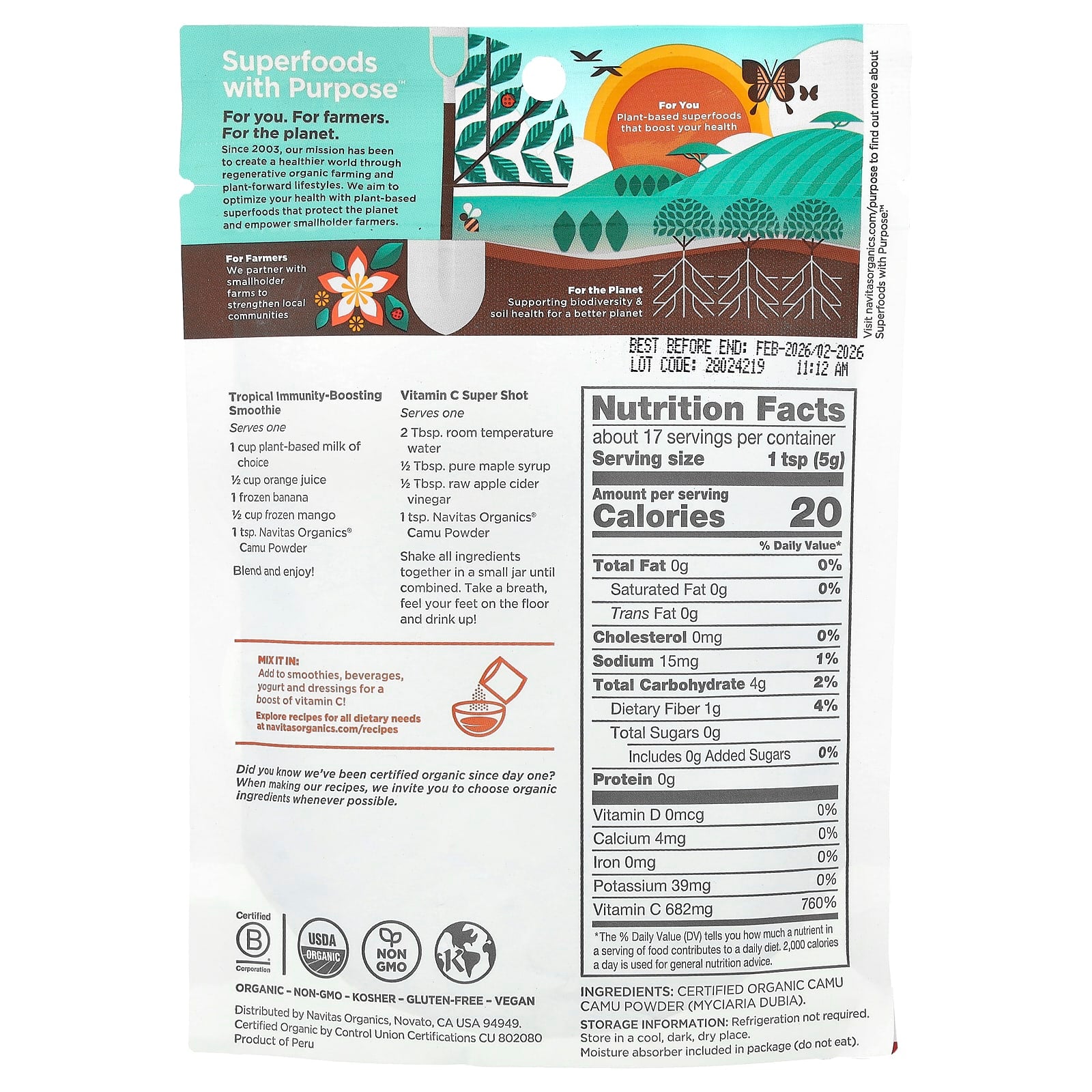 Navitas Organics, Organic Camu Powder, 3 oz (85 g) - Image 2