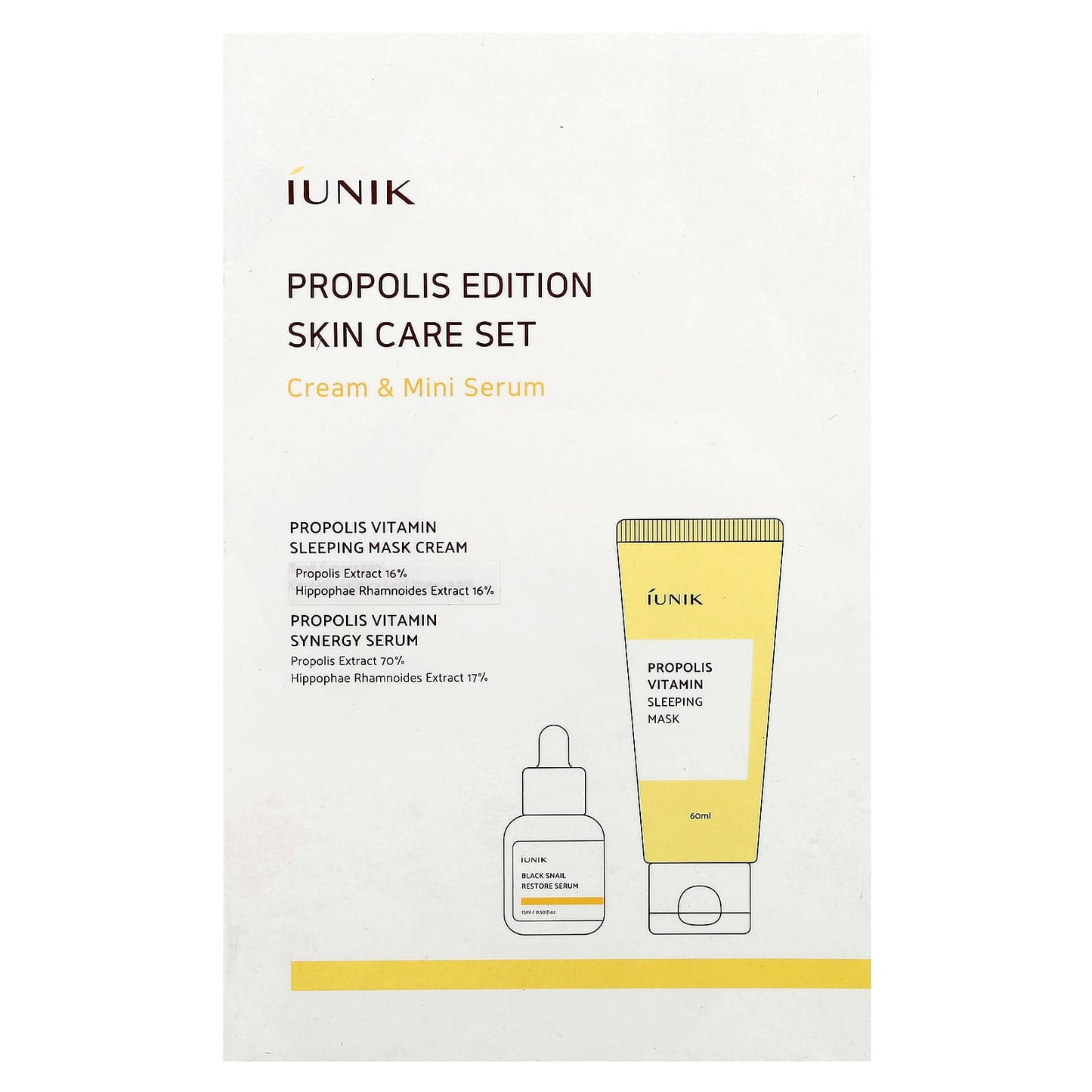 iUNIK Propolis Skin Care Set Cream & Mini Serum 2 Piece - Image 2