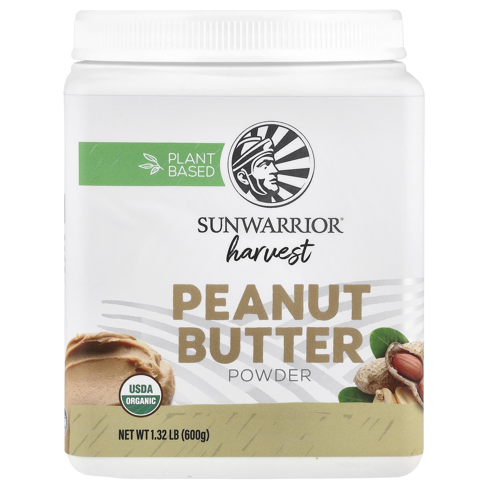Sunwarrior, Harvest, Peanut Butter Powder, 1.32 lb (600 g) - Image 1