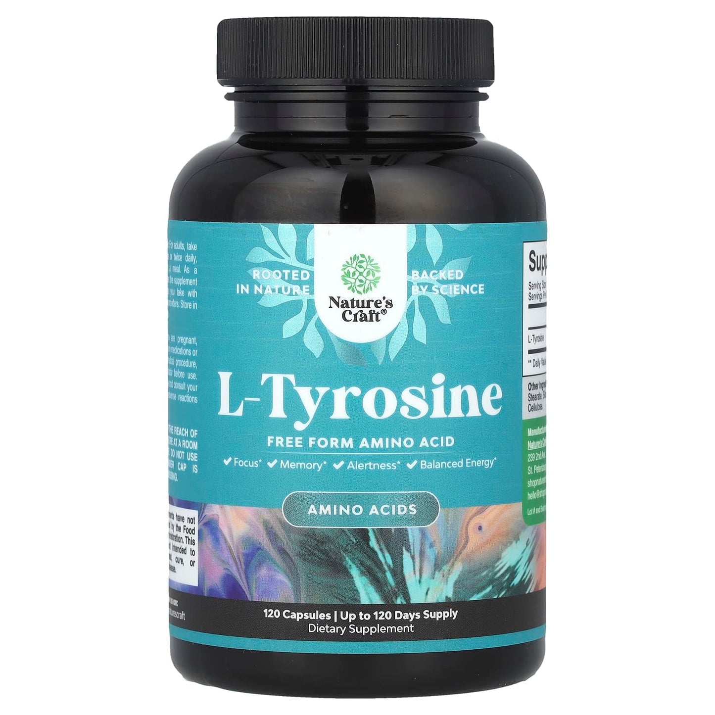 Nature's Craft, L-Tyrosine, 500 mg, 120 Capsules - Image 1