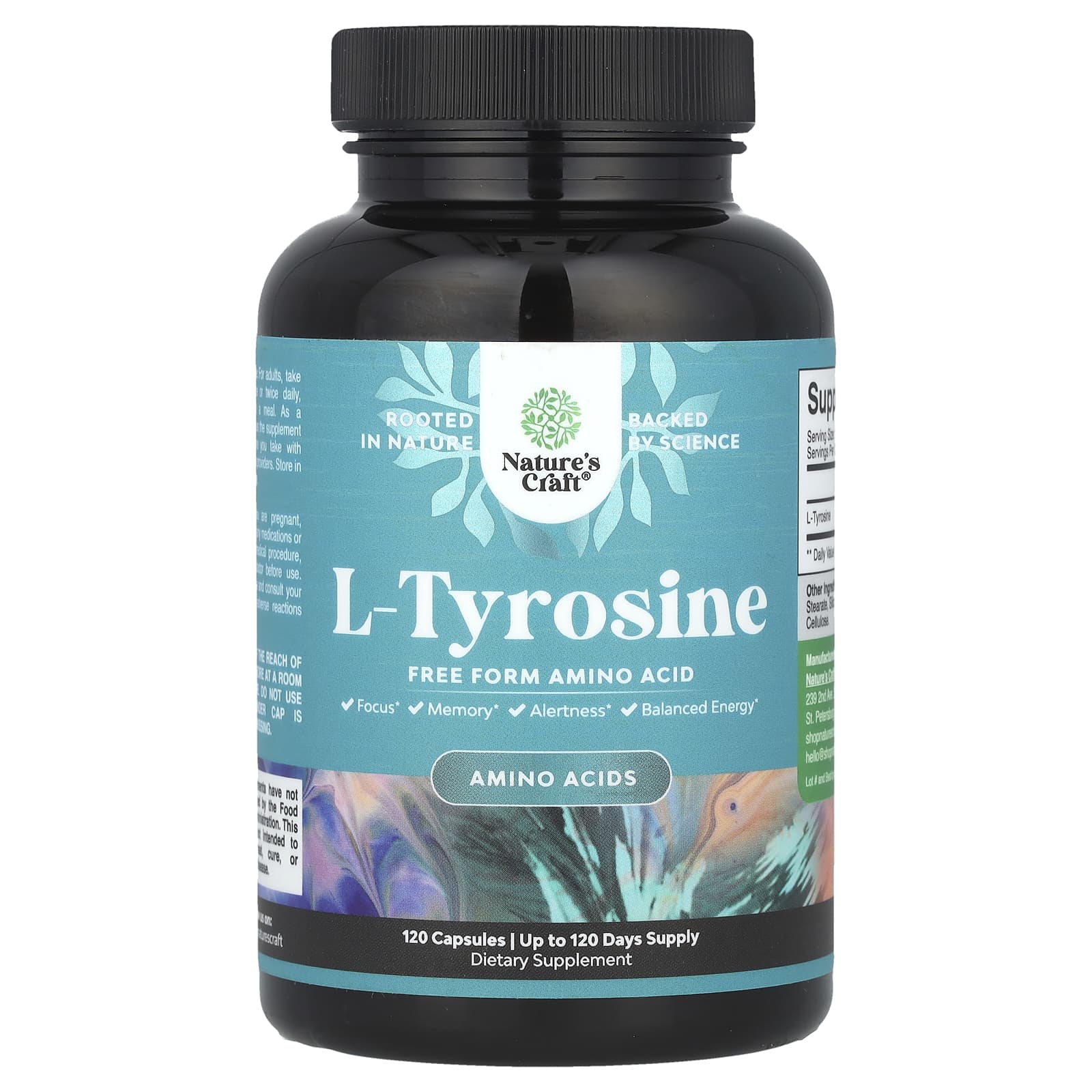 Nature's Craft, L-Tyrosine, 500 mg, 120 Capsules - Image 1