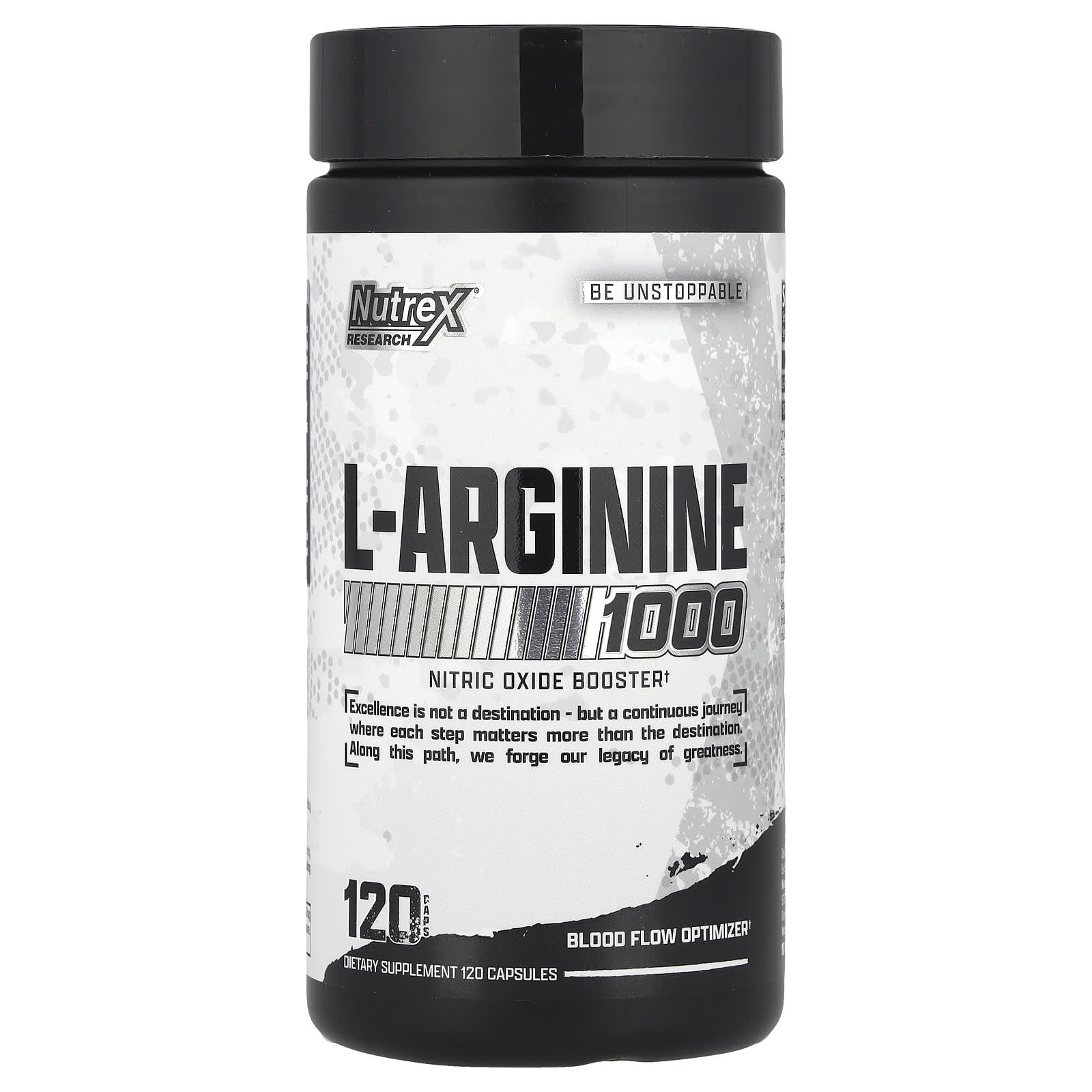 Nutrex Research, L-Arginine 1000, 120 Capsules (500 mg per Capsule) - Image 1