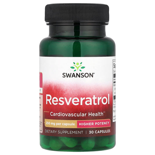 Swanson, Resveratrol, 250 mg, 30 Capsules - Image 1