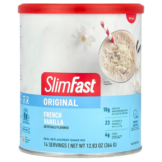 SlimFast, Original, Meal Replacement Shake Mix, French Vanilla, 12.83 oz (364 g) - Image 1